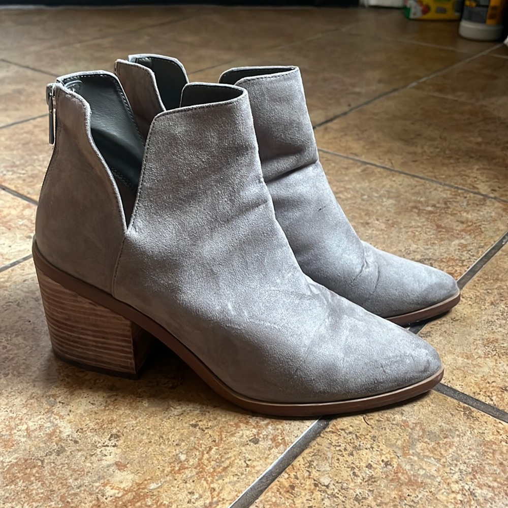 BP Gray Suede Booties